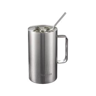 保温杯咖啡杯大容量吸管杯办公室男马克杯不锈钢水杯子耐高温喝水