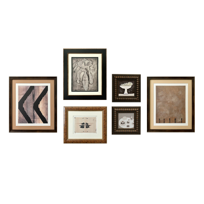 木吉法式小众艺术装饰画中古玄关客厅组合挂画卧室高级感设计师画