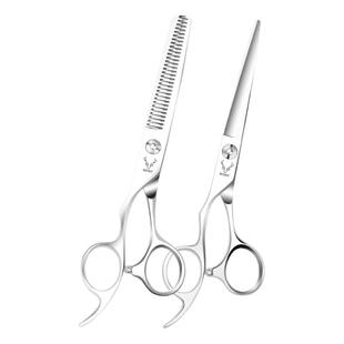鹿剪左手理发剪刀美发剪刀平剪无痕牙剪头发剪刀左撇子发型师专用