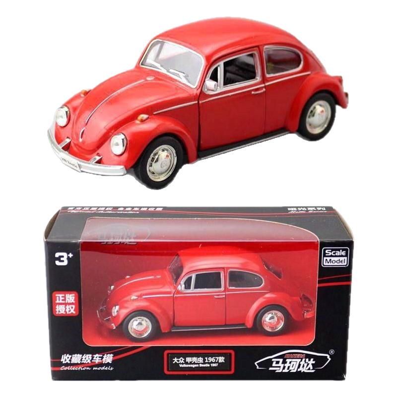 裕丰马珂垯5寸合金汽车1:36大众1967老款经典甲壳虫玩具模型哑彩