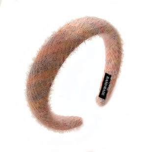 洋气彩虹发箍公主风头箍发饰可爱宽边毛绒秋冬新款高颅顶女高级感