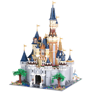 大型迪士尼城堡积木成年高难度模型拼装拼图送女生女朋友生日礼物