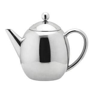 不锈钢双层隔热茶壶家用泡花茶保温带滤网酒楼酒店餐厅茶水壶加厚