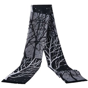 上海故事秋冬季男保暖围巾外搭商务学生格子百搭简约围脖送礼盒装