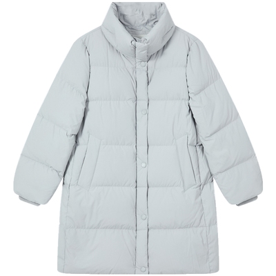 滨波长款休闲甜美羽绒服立领保暖