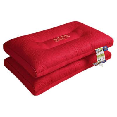 大红枕头枕芯双人枕护颈椎