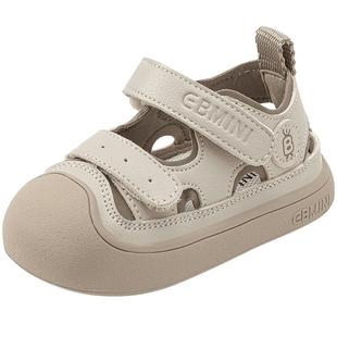 英贝米尼轻稳男宝宝凉鞋夏季1到3岁婴儿包头鞋子2026新款男童鞋女