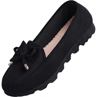 老北京布鞋女春软底舒适不累脚工作鞋透气防滑一脚蹬中老年妈妈鞋