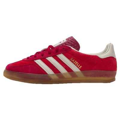 阿迪达斯三叶草女鞋GAZELLE德训鞋2025新款板鞋红色休闲鞋运动鞋