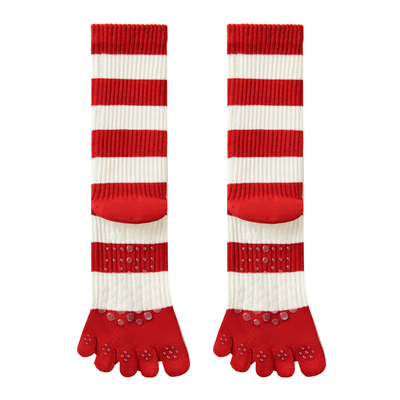 【本命年红色瑜伽袜子】五指防臭