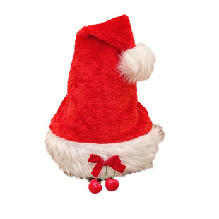 氛围感圣诞帽毛绒圣诞老人帽2025新款圣诞节cos装扮服装拍照头饰