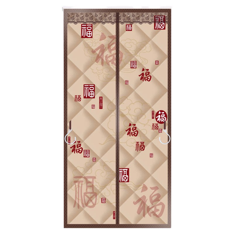 加厚冬季保暖加棉门帘免打孔