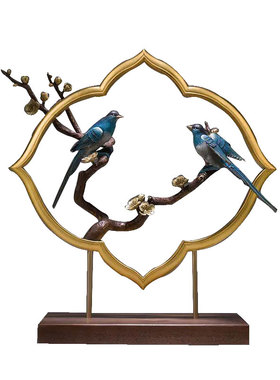 铜师傅双喜临门家居饰品客厅摆件