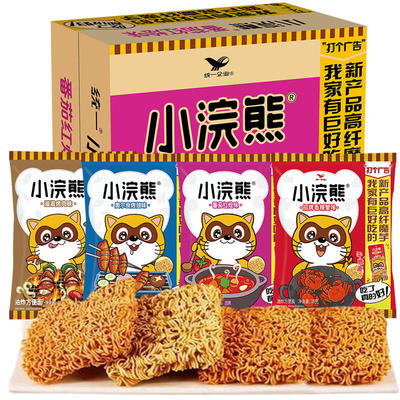 小浣熊干脆面整箱干吃方便面即食掌心面膨化零食儿童小点心面夜宵