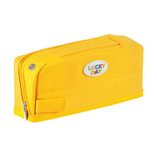 复古手提可立式笔袋大容量学生男女款高颜值文具盒站立竖式铅笔袋