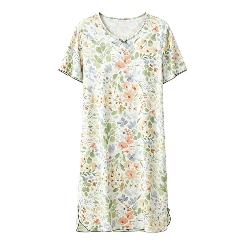 红豆QQ弹睡衣女士短袖睡裙居家服