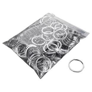 304圆形钥匙圈钥匙扣环平环汽车不锈钢大小扁圈加厚配件卡扣钢圈