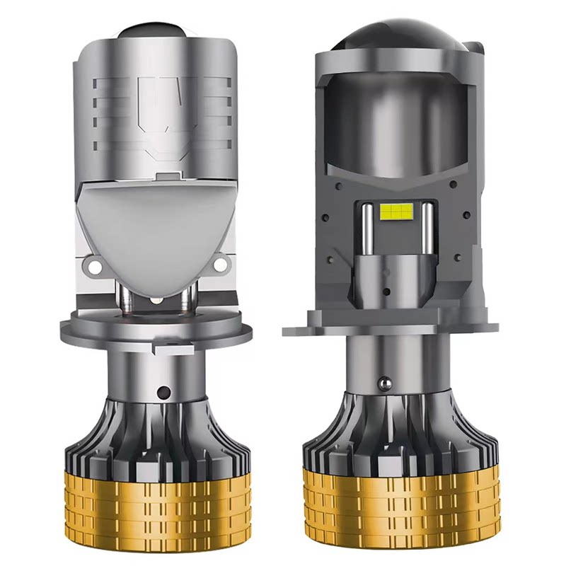 长安奔奔EV Mini E-star改装聚光LED远近光一体H4双炮透镜大灯泡