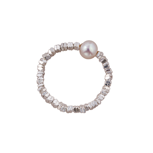 赛赛莉安闪耀碎银子s925纯银天然珍珠戒指环ins小众设计轻奢高级