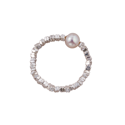 超闪！s925纯银天然珍珠戒指