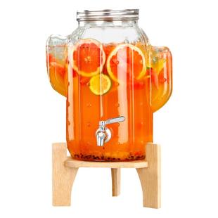 商用玻璃饮料桶带龙头自制啤酒水果茶桶网红调酒可乐桶容器泡酒瓶