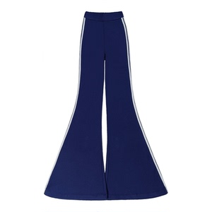 AOAOMISSSHOP 鳌鳌 Bule Print bell-bottoms 蓝色拼接白条喇叭裤