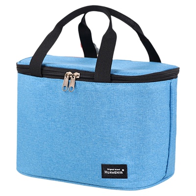 冬季新款保温饭盒包加厚铝箔手提便当袋大容量简约长方形饭盒袋子