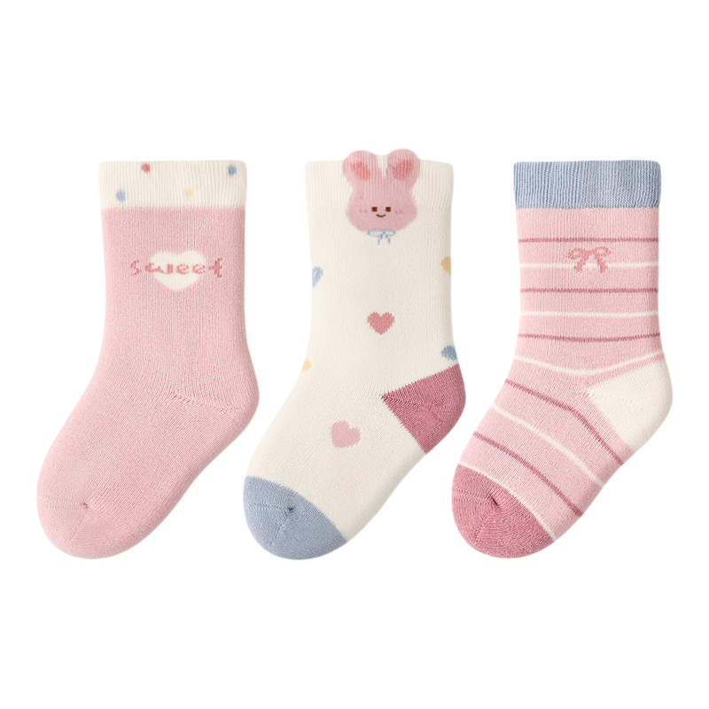 尼多熊婴儿冬季加厚A级卡通袜子