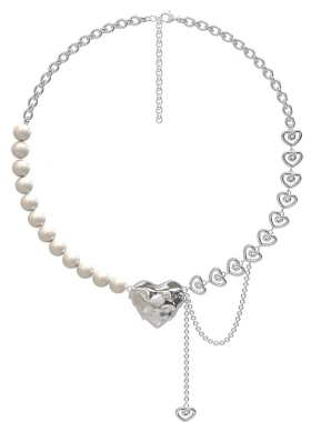 ins小众设计吴宣仪女拼接珍珠