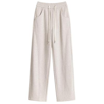 毛呢阔腿裤女秋冬2025弯刀香蕉裤