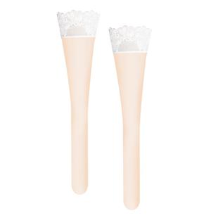 Wolford/沃尔福特Nude8D繁花系列白色大腿袜20207