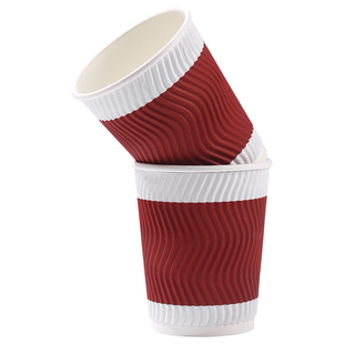 得力双层纸杯加厚防烫家用办公室茶杯聚会结婚喜庆一次性杯子批发