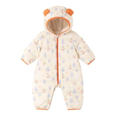 英氏婴儿连体羽绒服连帽