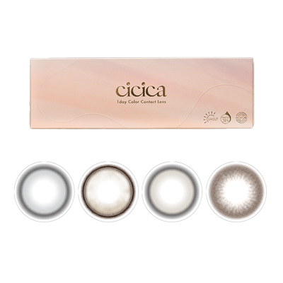 【0.06超薄款】cicica超薄美瞳彩色隐形眼镜渐变色款日抛10片装