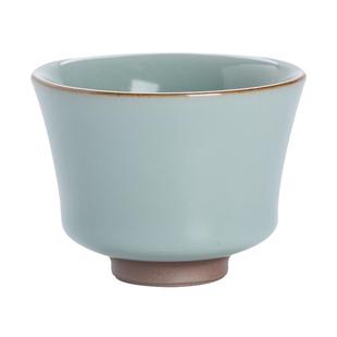 汝窑掬泉主人杯正品高档个人专用单杯景德镇青瓷开片功夫茶品茗杯