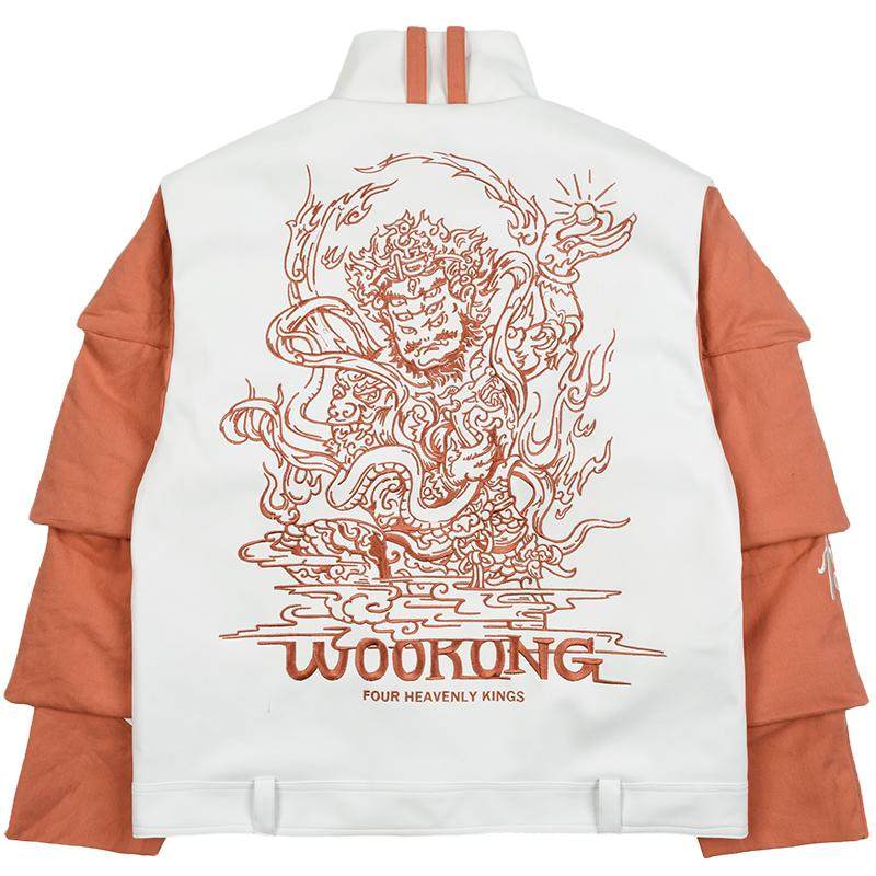wookong悟空广目天王刺绣皮衣