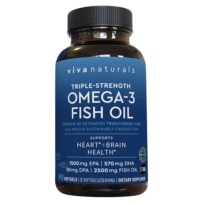 Viva鱼油美国进口深海鱼油Omega3脂肪酸EPA高含量欧米茄3鱼油90粒