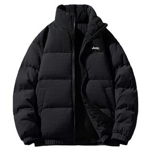 Jeep吉普官方羽绒服男款冬季2025新款休闲保暖加厚宽松面包服外套