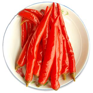 四川特产新繁泡菜泡二荆条红辣椒瓶装老坛泡椒泡红椒微辣罐装650g