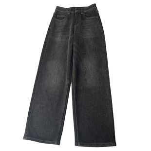 黑科技超模牛仔裤/3D真丝羊毛羽绒层 高弹直腿镰刀显瘦加厚牛仔