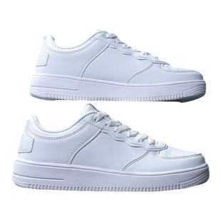 鸿星尔克小白鞋女板鞋秋冬新款女士皮面百搭运动鞋红星纯白休闲鞋