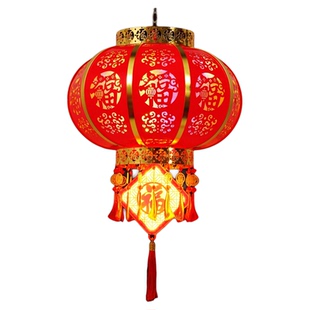2026年新款大红旋转灯笼户外阳台宫灯新年春节大门口福字灯笼挂饰