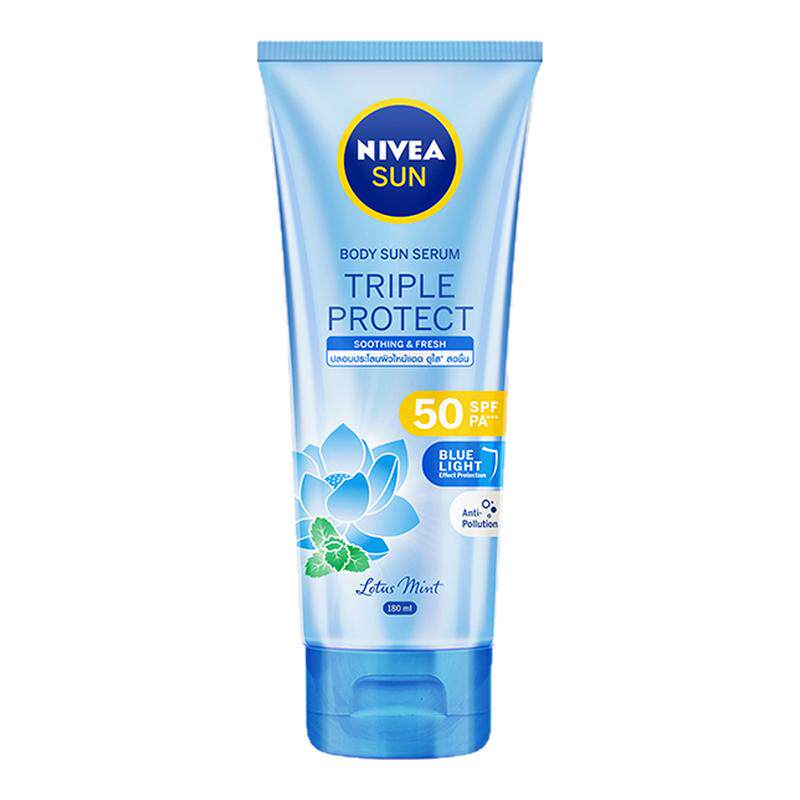 【自营】Nivea/妮维雅三重抵御沁凉身体防晒SPF50 180ml*2轻薄