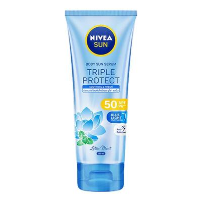 【自营】Nivea/妮维雅三重抵御沁凉身体防晒SPF50 180ml*2轻薄