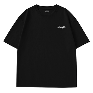 班尼路黑色纯棉短袖男款2026夏季高级感T恤衫男士大码全棉半截袖A