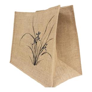 手绘古风包包汉元素手提muji黄麻包文艺青年包中式包单肩禅意超大