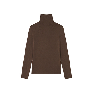 天丝山羊绒高领打底衫2026新款女长袖堆堆领修身保暖内搭T恤上衣