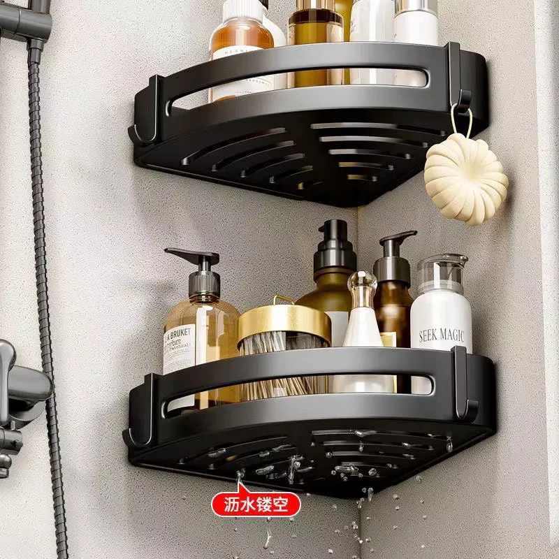 肥皂盒三角置物架壁挂沥水免打孔化妆室浴室支架洗手间挂墙上架子