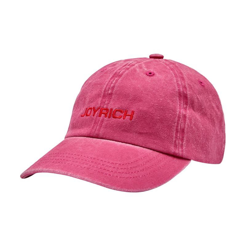 JOYRICH男女同款复古做旧水洗LOGO软顶鸭舌帽可调节休闲棒球帽子
