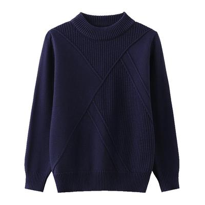 恒源祥打底中大童毛衣男童秋冬半高领加绒加厚针织儿童纯棉线衫潮